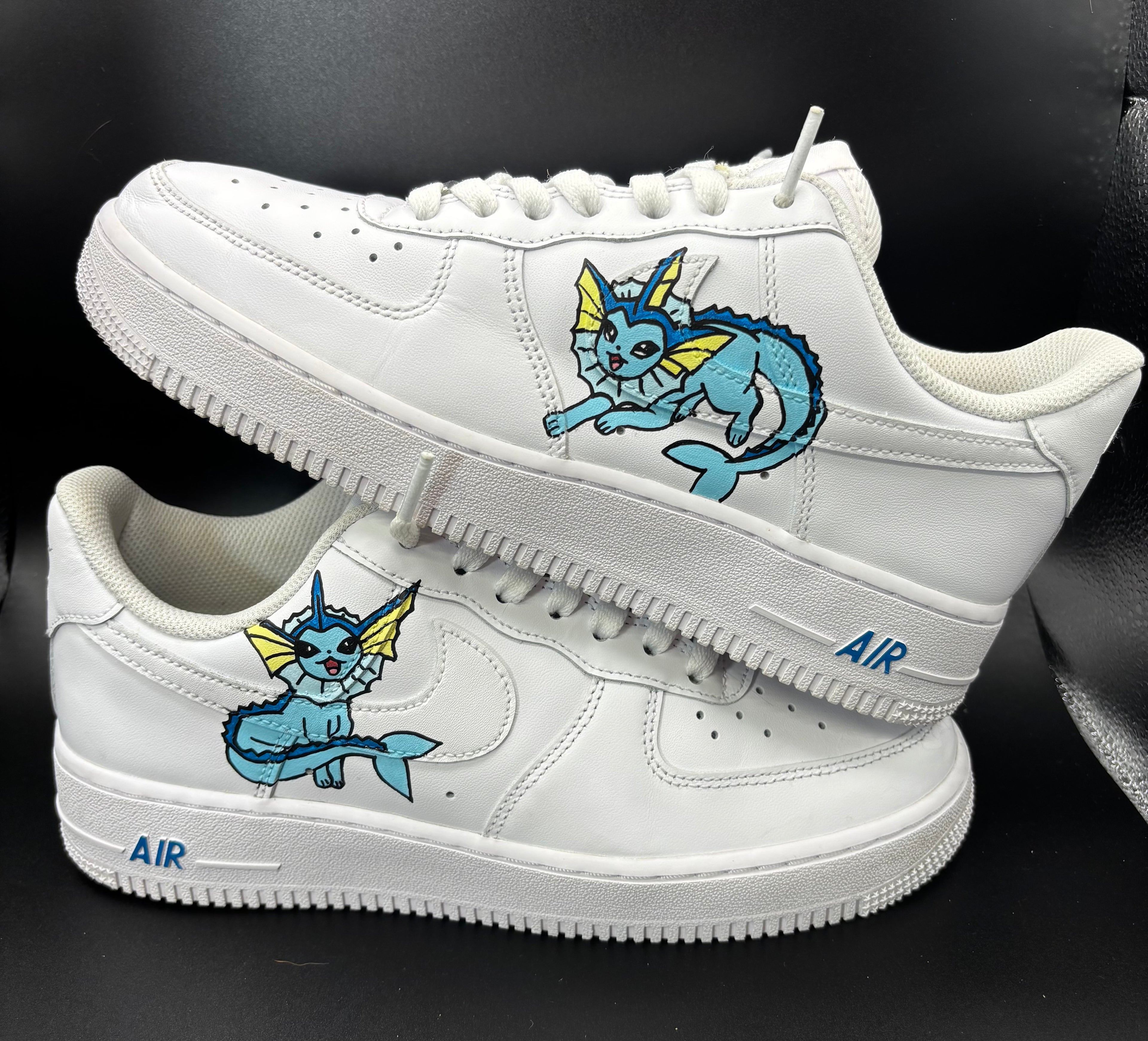 Custom Vaporeon Preloved Air Force 1s – Pokémon Edition