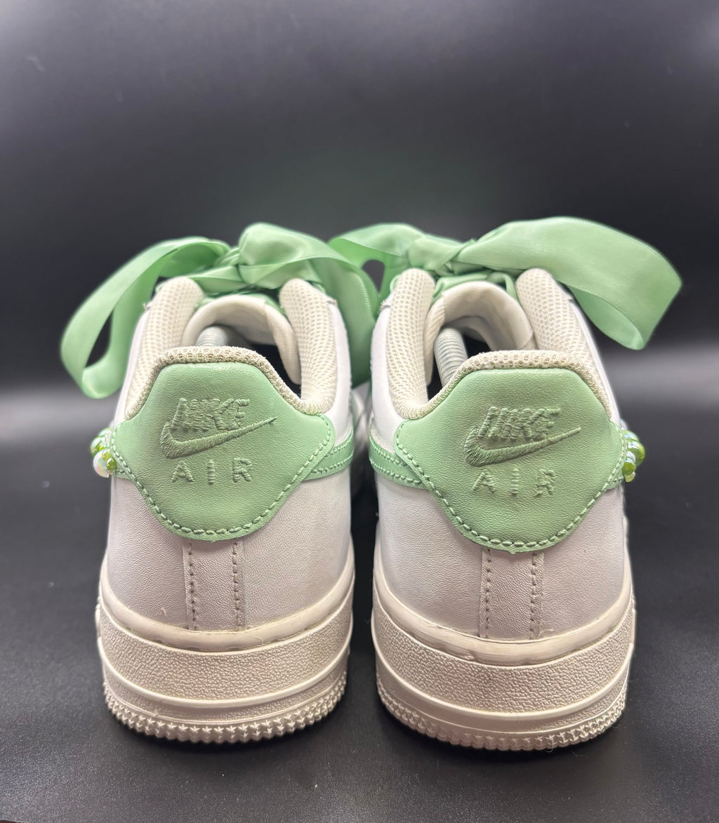 Green Bridal/Bridesmaid/Prom Custom Nike Air Force 1’s