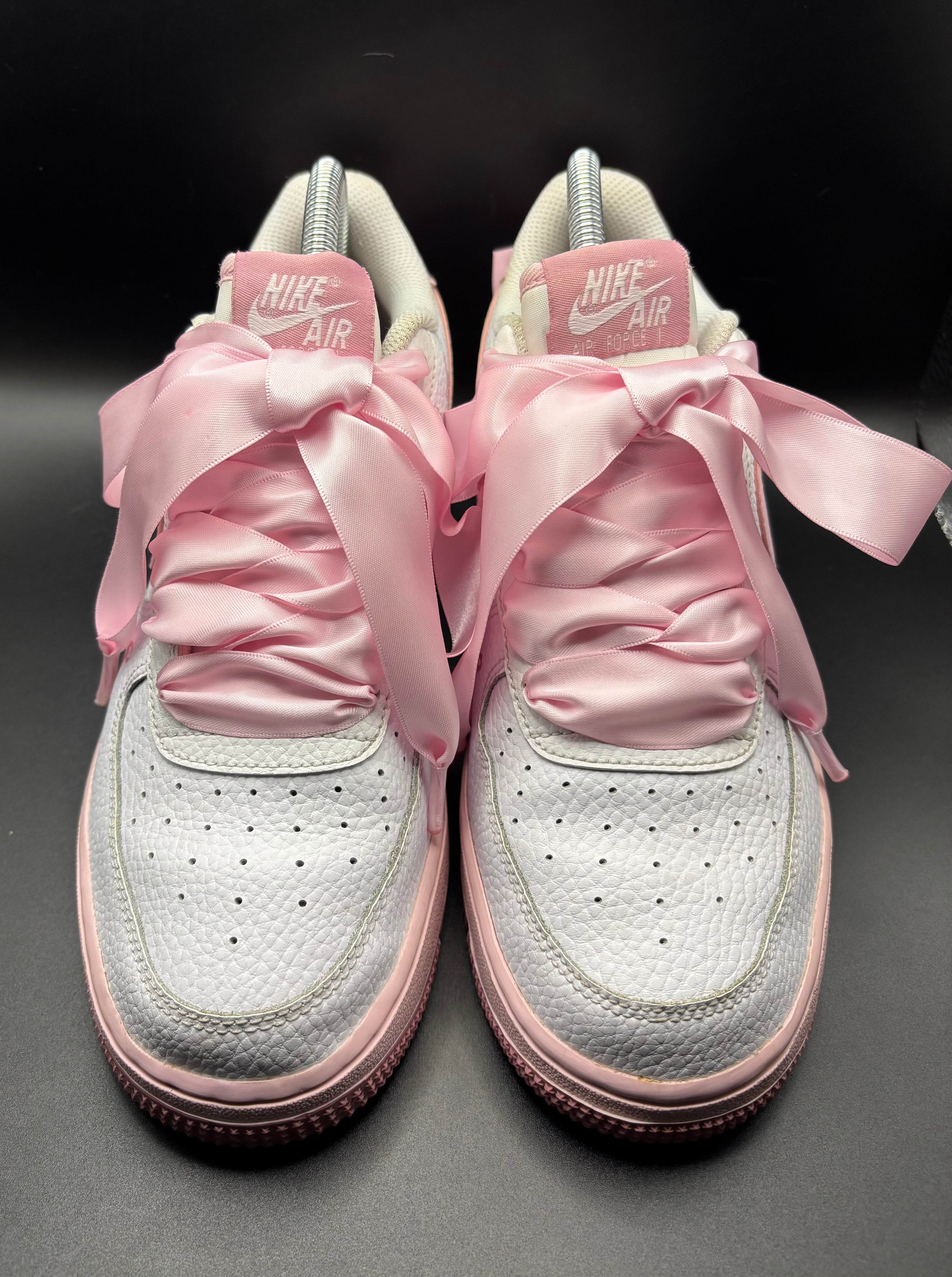 RESERVED - Nike Air Force 1 Pink Bow Detail – UK 6 – Coquette Style – Boutique Aesthetic