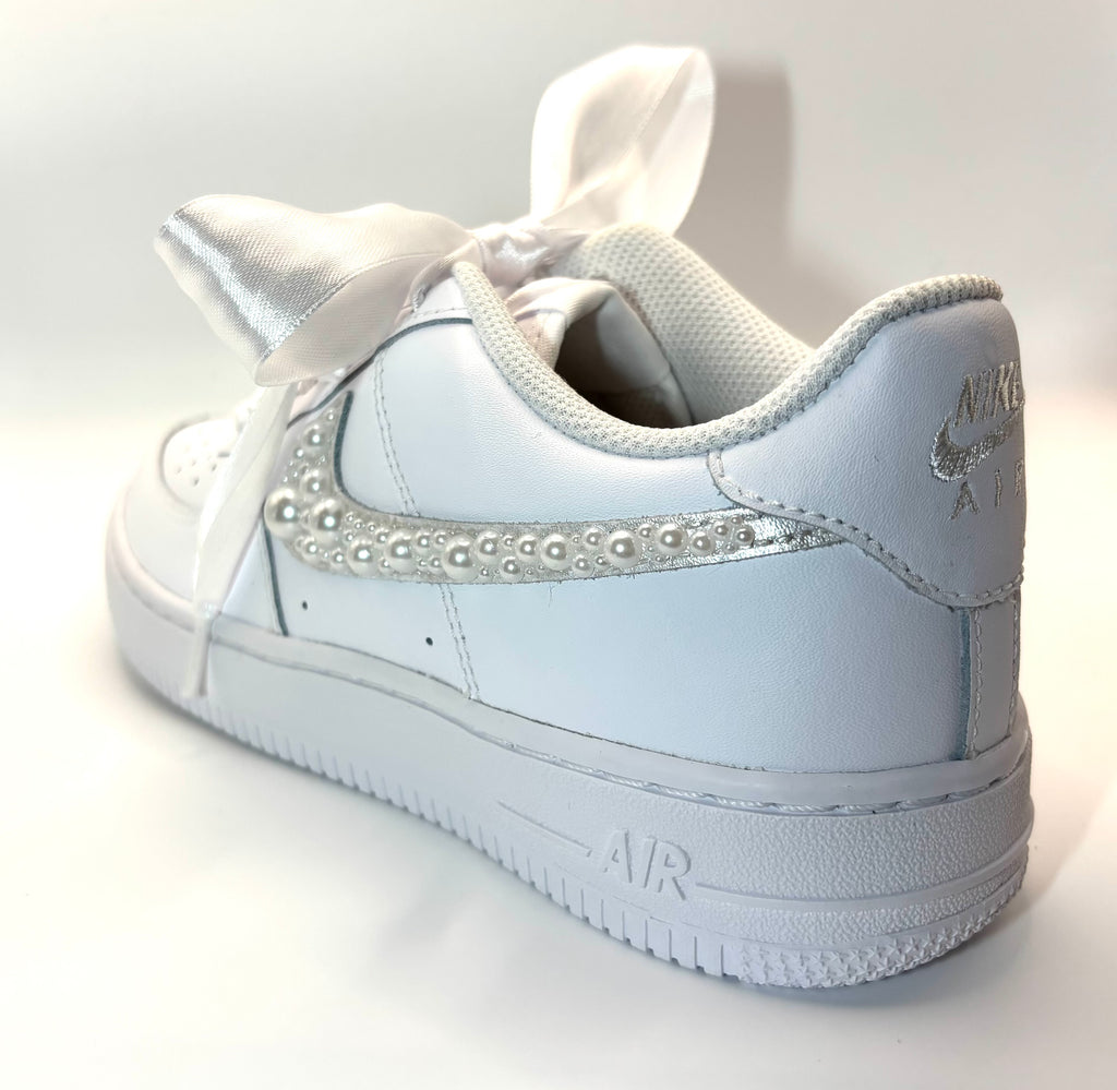 Bridal Pearl Nike Air Force 1’s