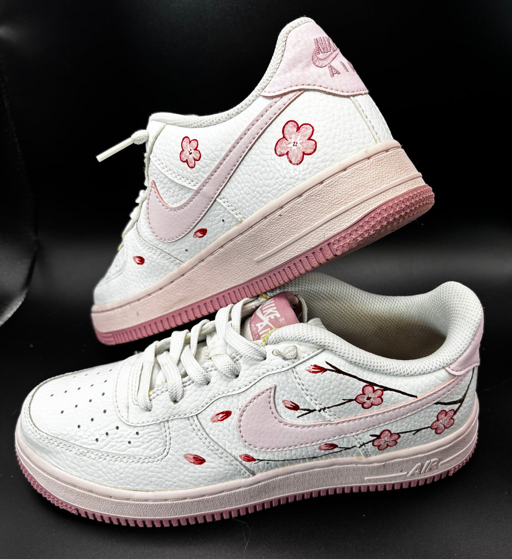 Custom Cherry Blossom Preloved Air Force 1s – Sakura Edition