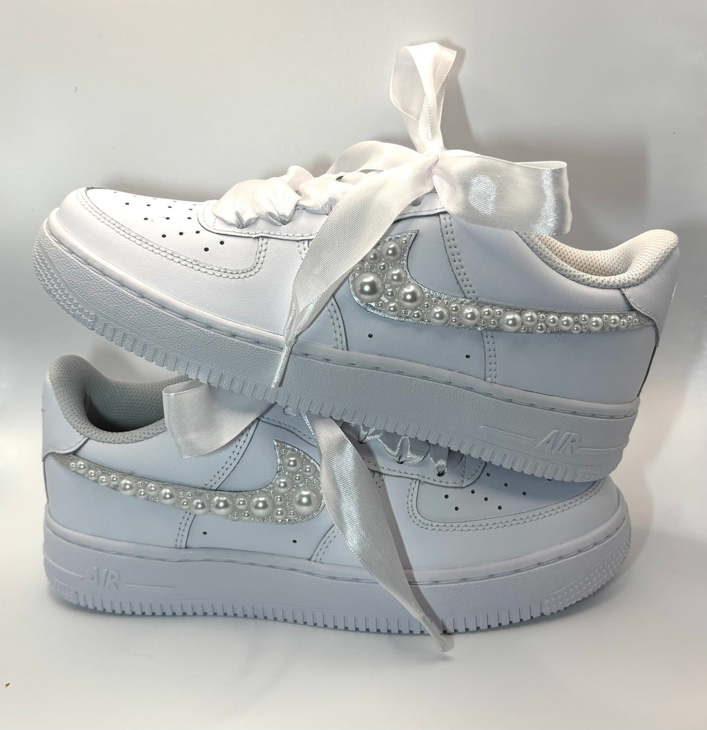 Bridal Pearl Nike Air Force 1’s