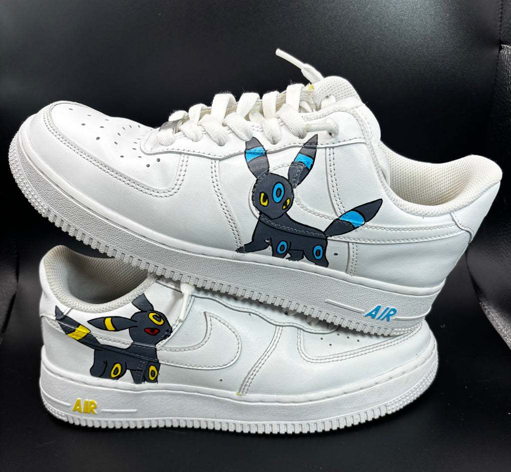 Custom Umbreon & Shiny Umbreon Preloved Air Force 1s – Pokémon Edition