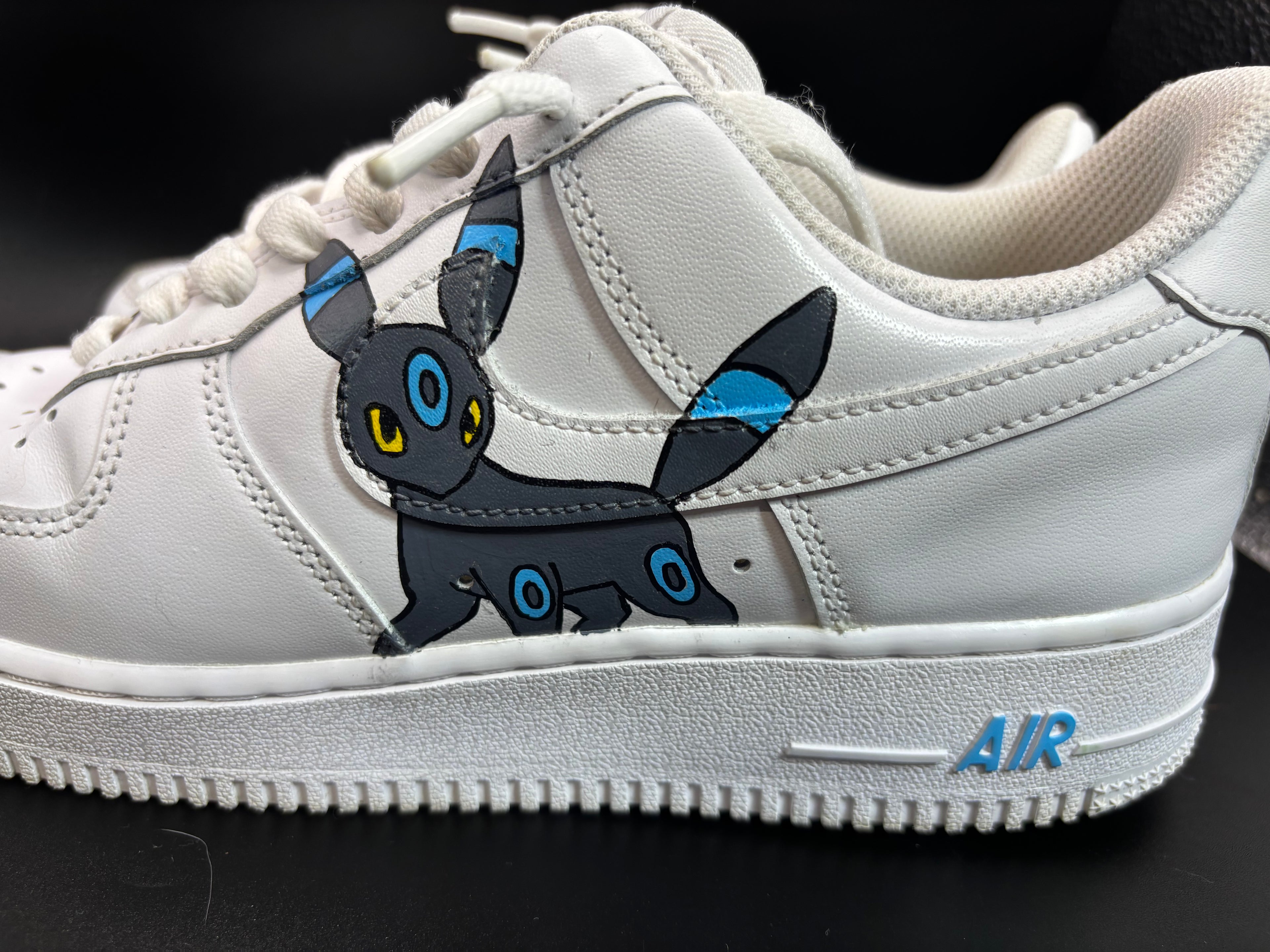 Custom Umbreon & Shiny Umbreon Preloved Air Force 1s – Pokémon Edition