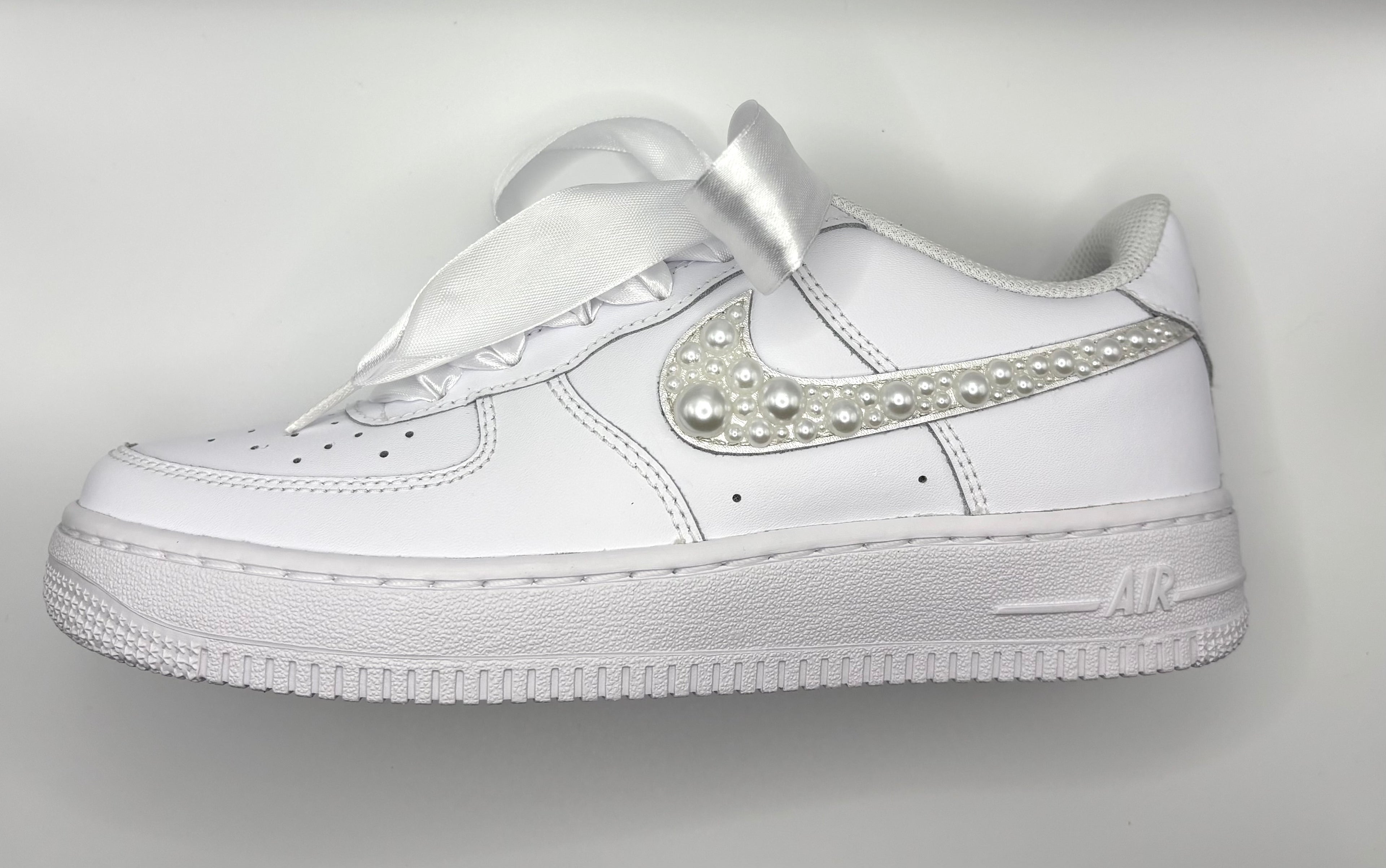 Bridal Pearl Nike Air Force 1’s