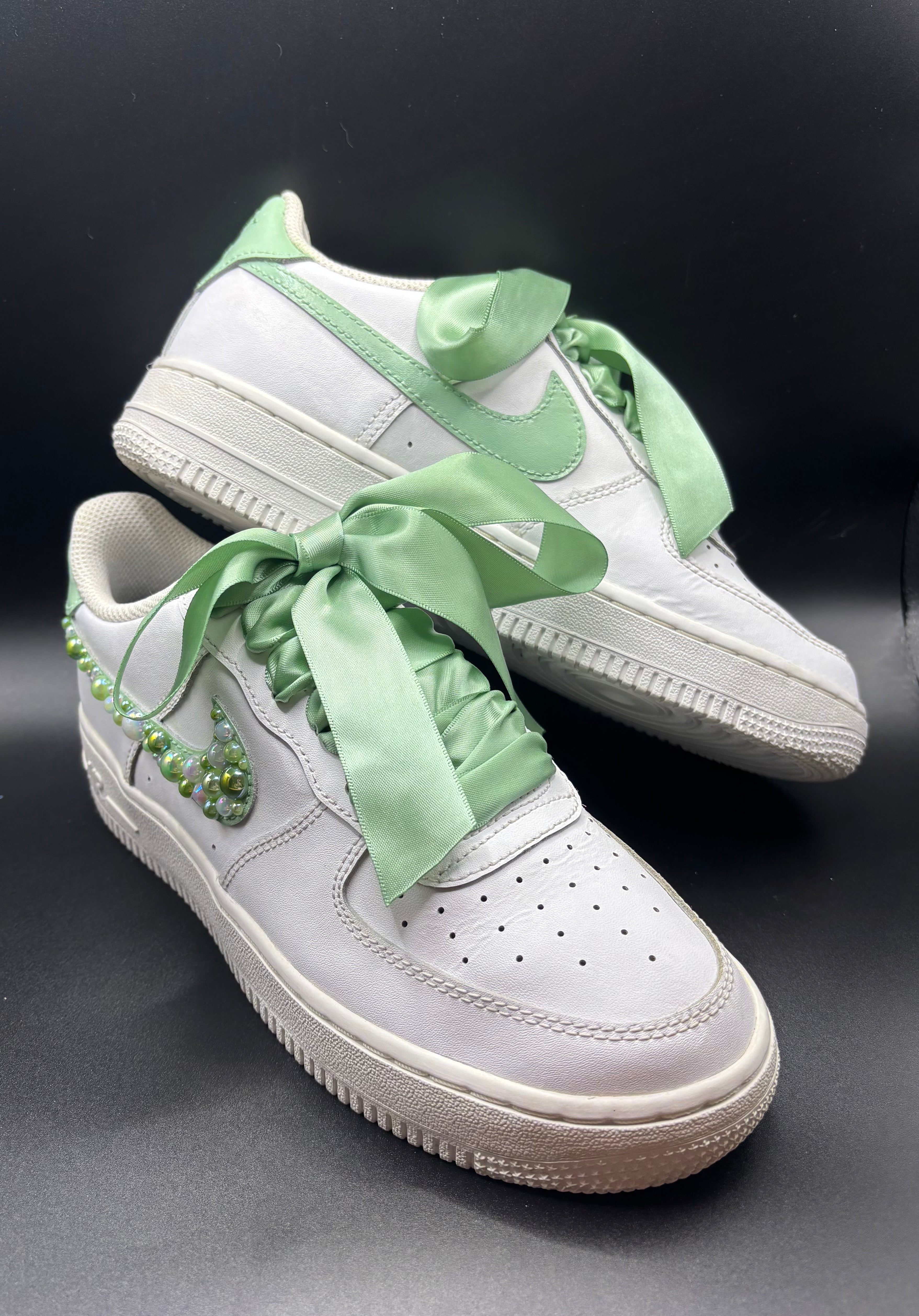 Green Bridal/Bridesmaid/Prom Custom Nike Air Force 1’s