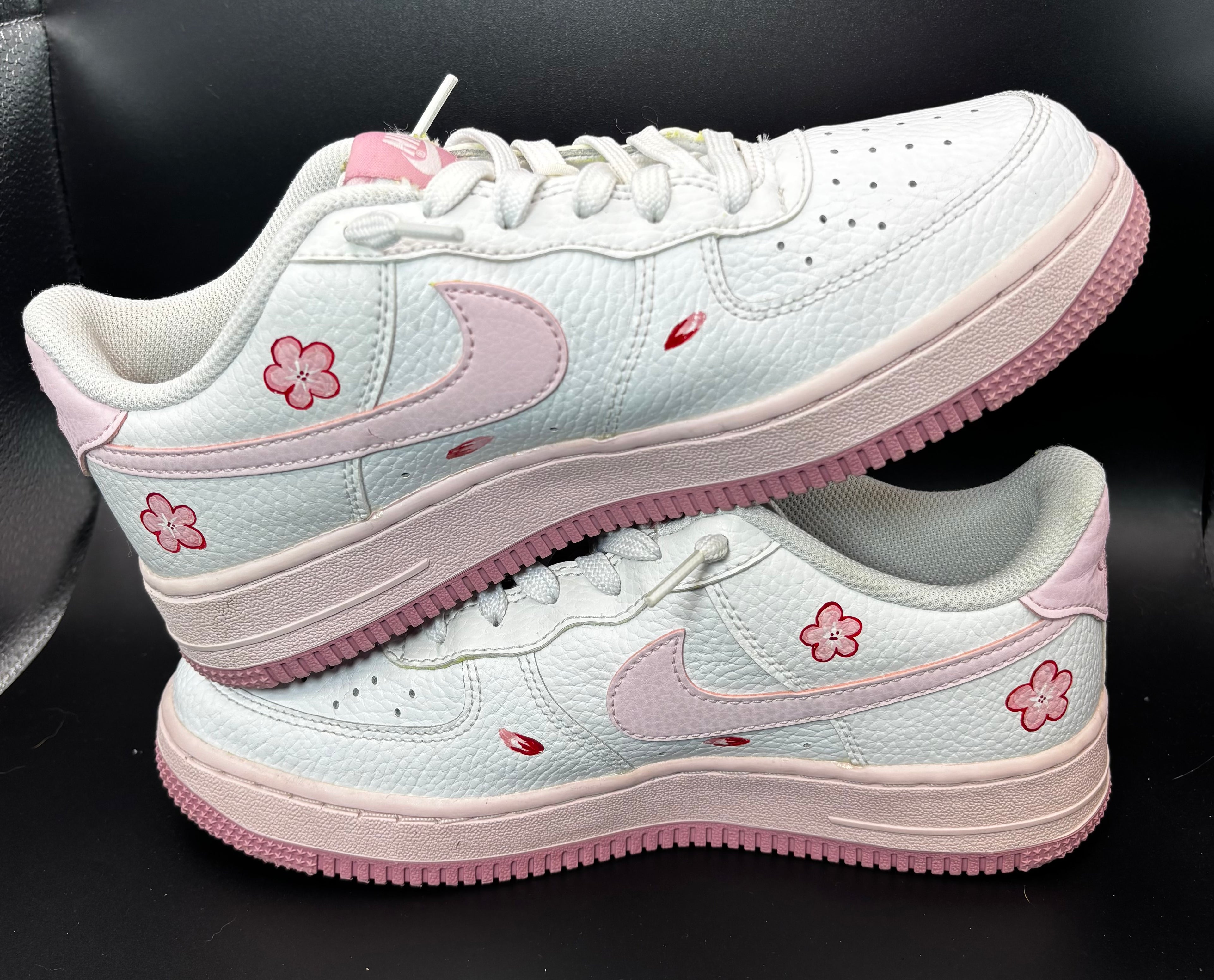 Custom Cherry Blossom Preloved Air Force 1s – Sakura Edition