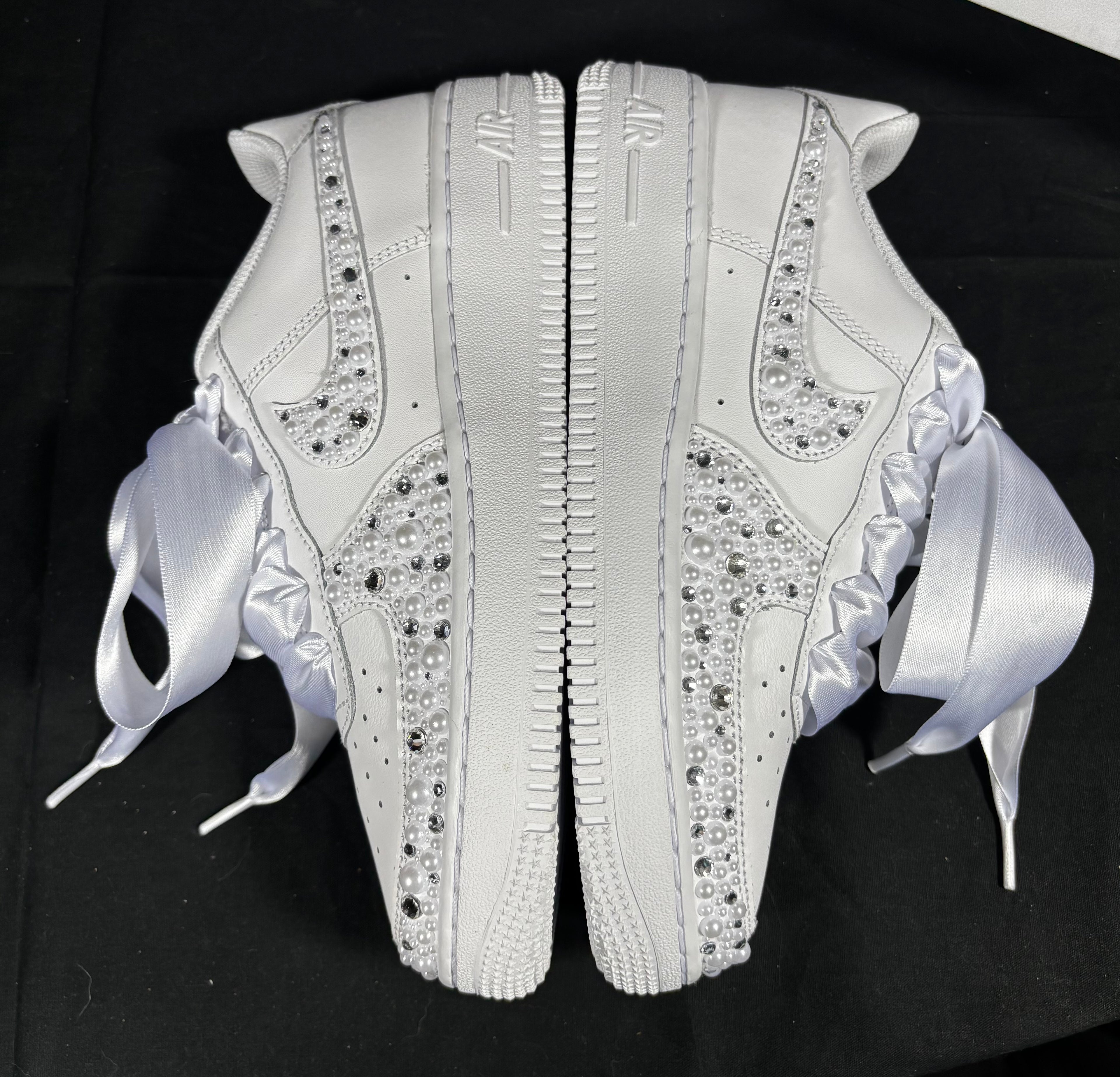 Reserved Listing: Custom Pearl & Diamanté Air Force 1