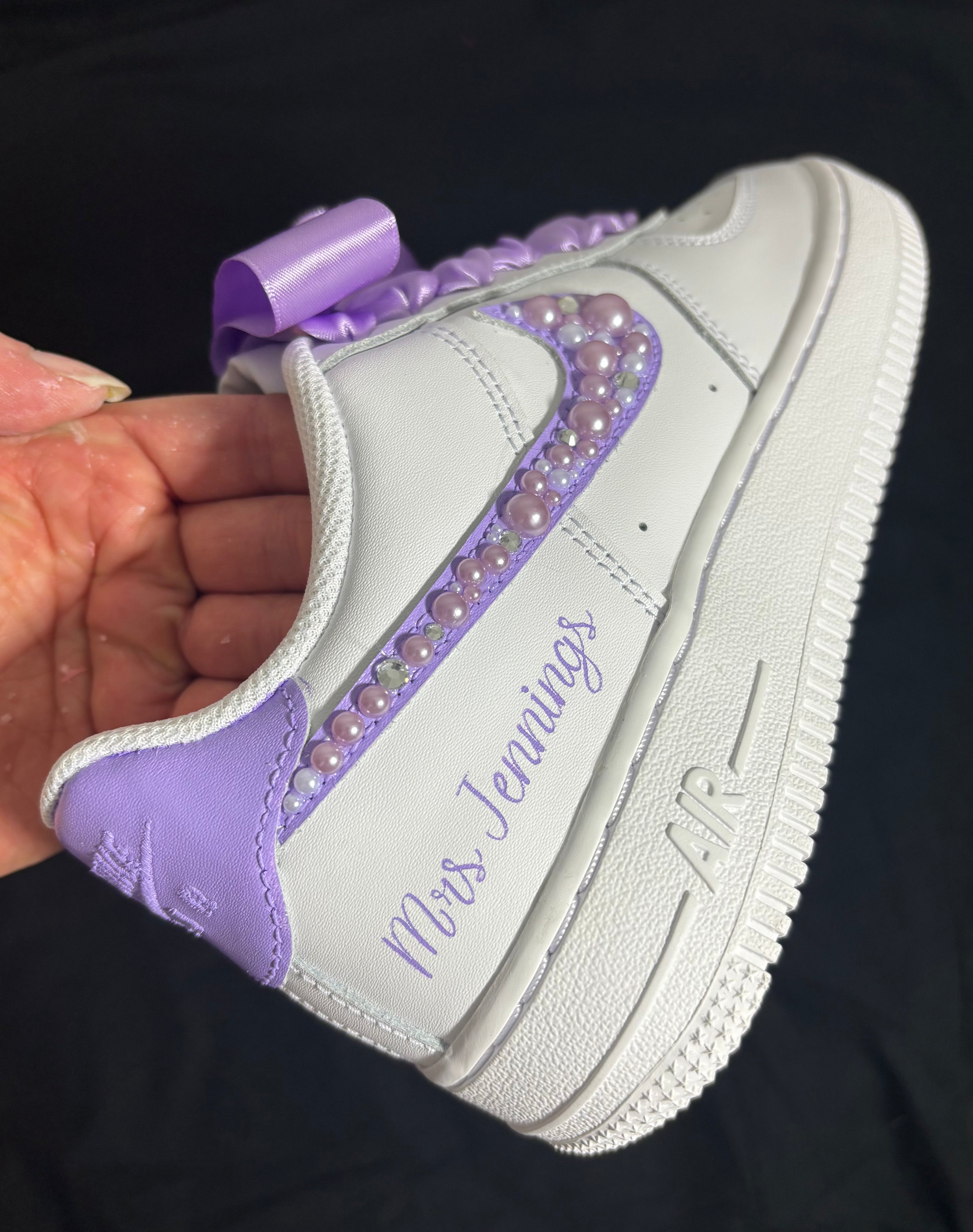 Reserved - Nike AF1 Lilac Pearl Bridal